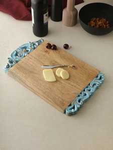 Decorative Wooden Cheese Chopping <b>Board</b> Elegant Kitchen <b>Board</b> for Dining Food Preparation and Entertaining - Product Image 5
