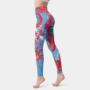 High Quality Women's High Waist Yoga Leggings Knitted Breathable Anti-Bacterial Tummy Control Thick Sports Workout <b>Tights</b> - Product Image 3