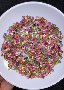 100% cabujón ovalado de faceta de turmalina de corte ovalado Natural, anillo de trabajo hecho a mano de turmalina de piedra hecha a mano de piedras preciosas Diy, - Product Image 3