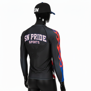 Customized New Arrival Unisex Long Sleeve MMA Rash Guard Premium Quality Customized Logo Sublimation Printed Competitive Price - Product Image 3