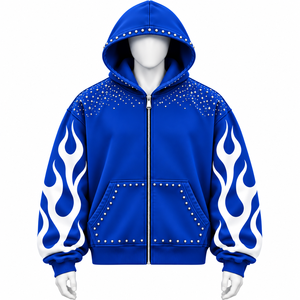 Sudadera con Capucha para Hombre, Talla Grande, Personalizada, de Alta Calidad, con Bordado 3D y Estampado, 100% Algodón, Estilo Urbano, 2026 - Product Image 1