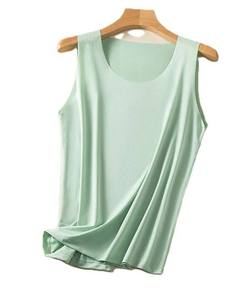 Débardeur Femme Tricoté Main 100% Coton Personnalisé Coupe Ample Sans Manches Couleur Unie - Product Image 4