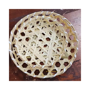 Bolsa de Almacenamiento Tejida a Mano de Bambú Natural para Sala de Estar y Cocina - Product Image 6