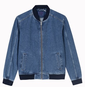 Nouvelle arrivée, veste bomber en denim décontractée pour homme, de haute qualité, lavée, respirante, antibactérienne, écologique, 100% coton, OEM - Product Image 1