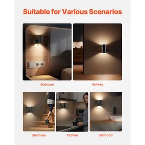 Luci Notturne LED Moderne Alimentate Tramite USB, Luminosità Regolabile 0-60LM, Sensore Crepuscolare, Luce Bianca Calda Morbida 3000K, Opzione Fai-da-te con Spina a Muro - Product Image 6