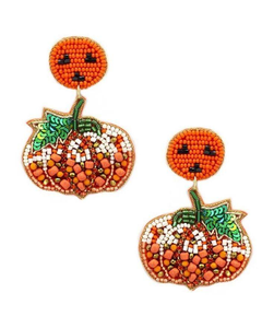 Handmade Classic Embroidery Seed Bead <b>Hook</b> Orthodox <b>Earrings</b> India Leaf Design - Product Image 1