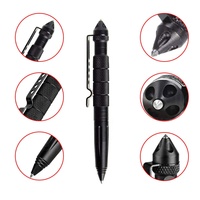 Stylo de survie EDC en aluminium aéronautique avec pointe brise-vitre en acier tungstène, outil d'écriture portable à bille