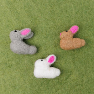 Wholesale Felt & Yarn Handmade 5cm Wool Felt Bunny Craft Supplies Child Easter Decor DIY Projects Ornaments Seasonal Displays - Product Image 4