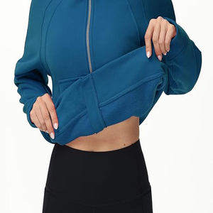 Trendy Women's <b>Hooded</b> <b>Zip</b>-Up Fleece Jackets Oversized Anti-Pilling Breathable Custom Printed Front 100% Cotton Winter Casual OEM - Product Image 4