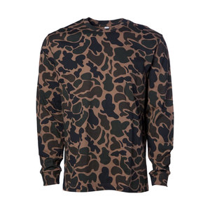 <b>Men's</b> Long Sleeve Camouflage T-<b>Shirt</b> Fit O-Neck Woven Polyester Casual Style Light <b>Cool</b> Moisture Wicking Full Sleeve T-<b>Shirt</b> - Product Image 4