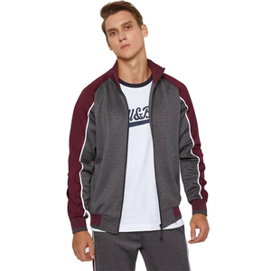 Mens Color Block Tracksuit <b>Set</b> Stand Collar Zip Jacket <b>Sweatpants</b> Two Piece Sports Training Jogging Suit - Product Image 3