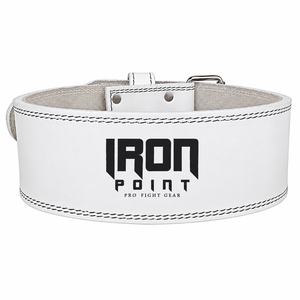 Leather <b>Weight</b> Lifting <b>Belt</b> Men Adjustable Waist Support Strength <b>Training</b> Buckle Closure Brown - Product Image 3
