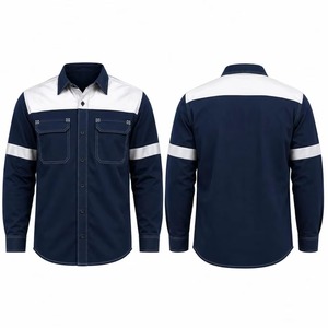 เสื้อเชิ้ต Nomex สำหรับงานเชื่อมโลหะ ปลอดภัย 100% ผ้าฝ้าย แขนยาว สไตล์ตะวันตก สำหรับผู้ชาย เสื้อทำงาน ทนไฟ - Product Image 1