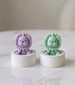Bougie en forme de lion mignon, vente en gros, cadeau de baptême, logo personnalisé, bougie animale disponible auprès du fabricant indien - Product Image 4