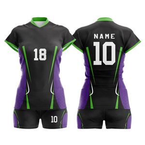 Women <b>Volleyball</b> Uniform <b>Set</b> Custom Sublimation Team Sportswear OEM Ladies <b>Volleyball</b> Kit Lightweight Fabric Training - Product Image 3