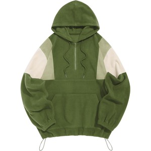 Sweat-shirt à capuche surdimensionné pour homme en polaire, avec blocs de couleur et manches raglan, décontracté pour l'automne - Product Image 1