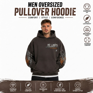 <b>Men</b> <b>Oversized</b> Pullover <b>Hoodie</b> Printed Cotton <b>Fleece</b> Hooded Sweatshirt <b>Men</b> Winter Wear Pullover Hood Casual Wear <b>Men</b> Hoodies - Product Image 2