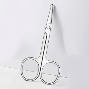 Professional Nose Hair <b>Scissors</b> German Stainless Steel Safety Tip Facial Hair Eyebrow <b>Mustache</b> Trimming Grooming Beauty Tool - Product Image 6