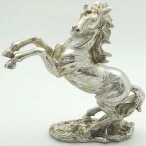 <b>Hand</b> finished <b>cast</b> aluminium horse sculpture noble stallion metallic equine statue decorative accent for premium interiors - Product Image 3