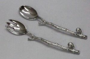 Servidor de Ensalada de Aluminio con Diseño de Hoja, Servidores de Ensalada Decorativos de Metal, Diseño de Lujo, Cuchara para Servir Cena en Restaurante - Product Image 2