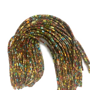 Natürliche Echte Hochwertige <span class=keywords><strong>Aquaterra</strong></span>-Türkis-Edelstein Lose Röhrenperlen 16 Zoll Steinstrang für Schmuckherstellung - Product Image 1