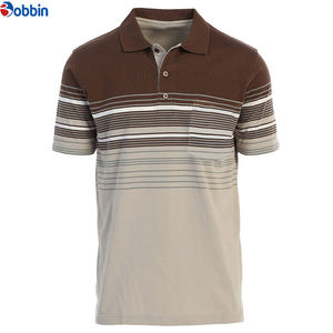 Camisetas Polo Personalizadas para Hombre, Nueva Colección, Transpirables, Casuales, con Estampado de Rayas en Contraste y un Solo Bolsillo - Product Image 2