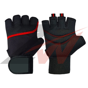 Custom Sublimated Red Camo Half Finger Cycling Gloves <b>Gel</b> Padded Gym Workout Fitness Gloves OEM Supplier Custom logo OEM ODM - Product Image 3