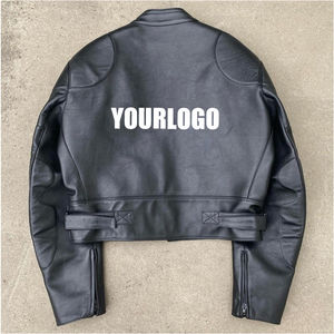 Chaqueta de Cuero Casual para Hombre, con Logotipo Personalizado, Diseño en Blanco, Tallas Grandes, Chaquetas para Hombre de Alta Calidad - Product Image 4
