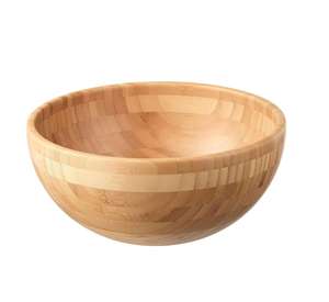 Bol de service rond en bois écologique poli, style classique, bol à salade de haute qualité - Product Image 6