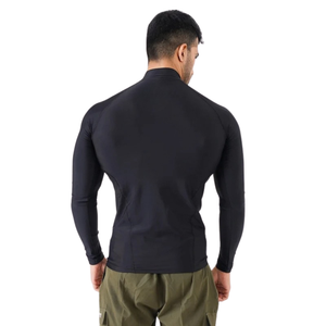 Mens <b>Long</b> <b>Sleeve</b> <b>Compression</b> <b>Shirt</b> Mock Neck Slim Fit Stretch Base Layer Quick Dry Athletic Training Tops Wholesale Manufacturer - Product Image 2