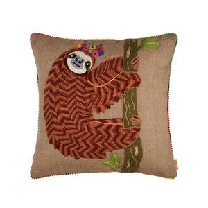 Taie d'oreiller Koala en coton brodé à la main Aari complexe housse de coussin décorative multicolore toutes saisons pour la maison hôtel - Product Image 2