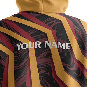 Sweat-shirt à capuche imprimé par sublimation, motif géométrique, poche, manches régulières, décontracté, personnalisé - Product Image 3
