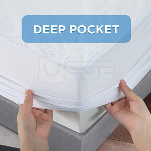 Premium Luxury Terry Mattress Protector <b>Bed</b> Mat with Knitted Polyester Fabric Eco-Friendly and Secure Elastic Fitted Design - Product Image 5