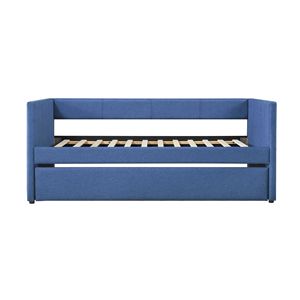 Mobili per la casa moderna 1pc Daybed con Trundle blu tessuto tappezzeria legno telaio letti categoria di prodotto - Product Image 4