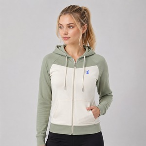 Sweat-shirts à capuche zippés pour femmes, manteau long chaud bleu pour la saison hivernale, grandes poches avant, fermeture éclair intégrale, manches longues - Product Image 6