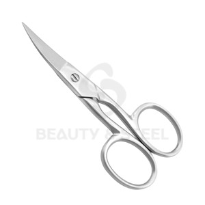 Professional Curved Cuticle Scissors with Needle-Sharp Tips and <b>Sandblasted</b> Matte Finish for Precision Care - Product Image 1
