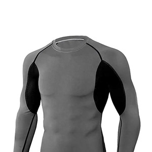 <b>Men's</b> Long Sleeve <b>Compression</b> <b>Shirts</b> & Base Layer Legging Tights Custom Made Fitness Workout Athletic 2 Piece Set <b>For</b> <b>Men</b> - Product Image 4