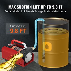 <b>12V</b> 10 GPM <b>DC</b> Automatic Shut Nozzle Hose Portable Electric Self Priming Diesel Fuel Transfer Pump Kit High Efficiency Fuel - Product Image 2