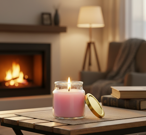 Vela de Lujo de Cera de Soja Premium con Aroma Amaderado en Frasco de Vidrio para Decoración del Hogar, Hecha a Mano, Estilo Moderno, Ecológica, Lista para Diwali y Navidad - Product Image 1