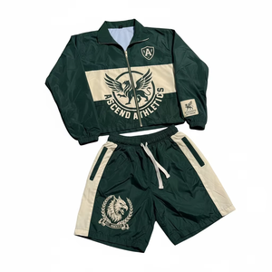 Custom Oversize Sportwear Reflective Windbreaker Men's Sweatsuit Streetwear Sports <b>Polyester</b> Nylon <b>Tracksuit</b> Jogger Set for Men - Product Image 1