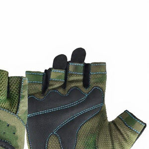Gants de sport demi-doigts en néoprène et cuir camouflage pour la musculation, les tractions, les activités de plein air et le fitness - Product Image 4
