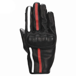 ถุงมือแข่งรถหนังเต็มนิ้ว WARPRO INDUSTRY สีแดงลายขาว ระบายอากาศได้ดี รองรับหน้าจอสัมผัส ปิดด้วยแถบตีนตุ๊กแก เคลือบด้วยโพลียูรีเทน - Product Image 4