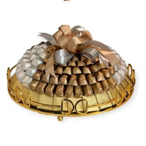 Bandeja Decorativa de Metal para Servir Postres o Frutos Secos, para Decoración de Mesa en el Hogar u Hotel, Personalizada y Hecha a Mano - Product Image 3