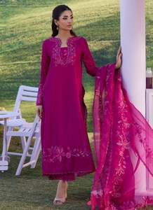 Pakistani Formal Dresses for Women <b>Silk</b> Knee-Length Loose Fit Wrinkle-Free Quick Dry <b>Kurta</b>/Kurti for Wedding Party All Seasons - Product Image 5