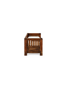 Rustic Solid Wood Convertible <b>Sofa</b> <b>Bed</b> With <b>Storage</b> Drawers Armless Cushion Back Fabric Upholstery Living Room Furniture - Product Image 5