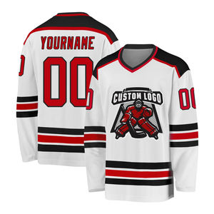 Jersey de hockey sobre hielo de diseño personalizado, elegante, sublimado, con identidad del equipo, para clubes, entrenamiento, partidos. - Product Image 3