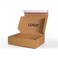 Boîte d'expédition en carton ondulé écologique pour vêtements de marque e-commerce, auto-adhésive