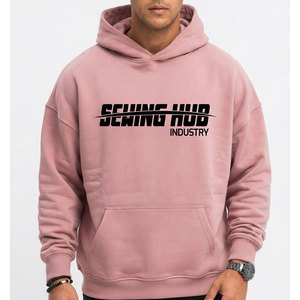 OEM Service Custom Logo Men Pullover Cotton <b>Fleece</b> <b>Hoodie</b> Warm Winter Streetwear Raglan Sleeves Kangaroo Pocket Oversize <b>Hoodie</b> - Product Image 1