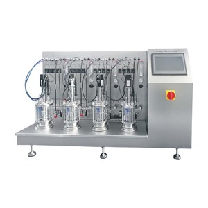 Biorreactor de vidrio 1L observación transparente muestreo estéril Biorreactor de laboratorio de agitación mecánica - Product Image 1