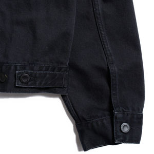 New 2026 Berit Unisex Regular Denim Jacket Asphalt Black Custom Vintage Wash Streetwear Casual OEM Low MOQ Manufacturer Knitted - Product Image 3